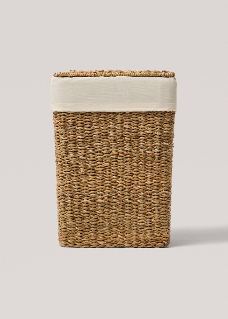 Medium seagrass clothes basket — Brown