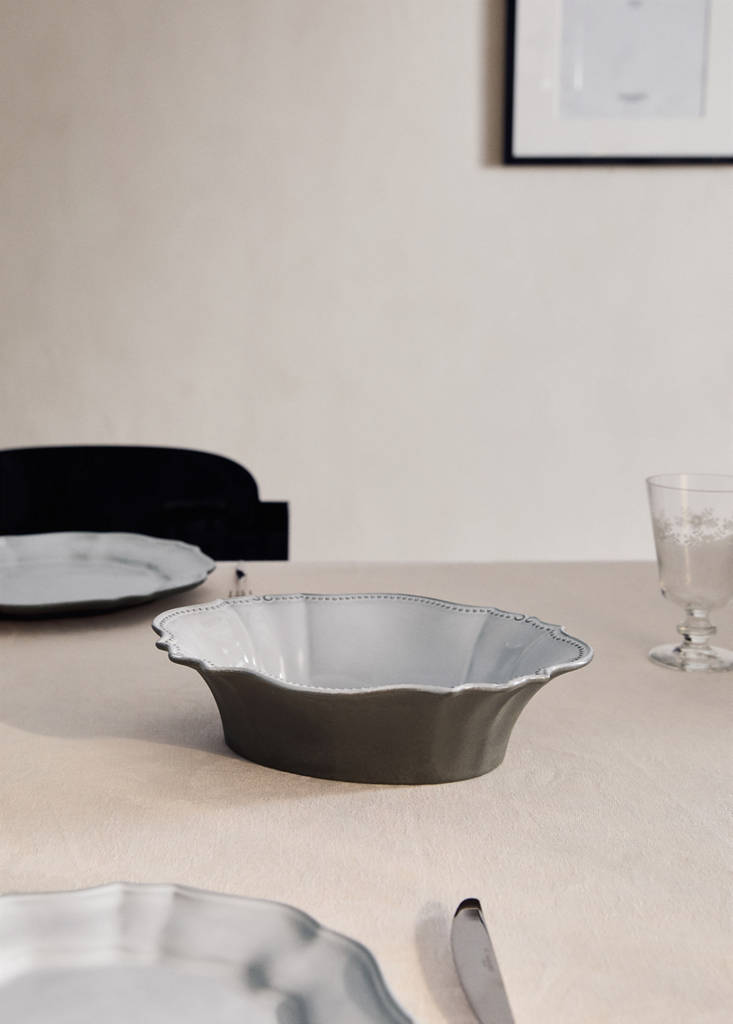 Large recycled stoneware bowl — Light/Pastel Grey