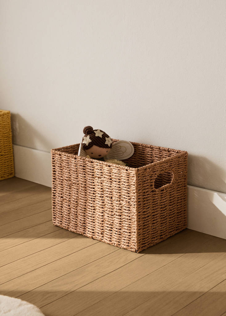 Small paper basket — Ochre