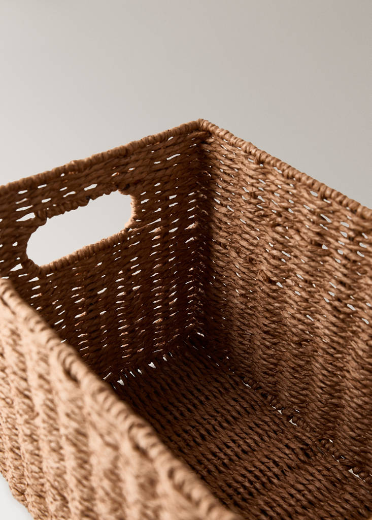 Small paper basket — Ochre