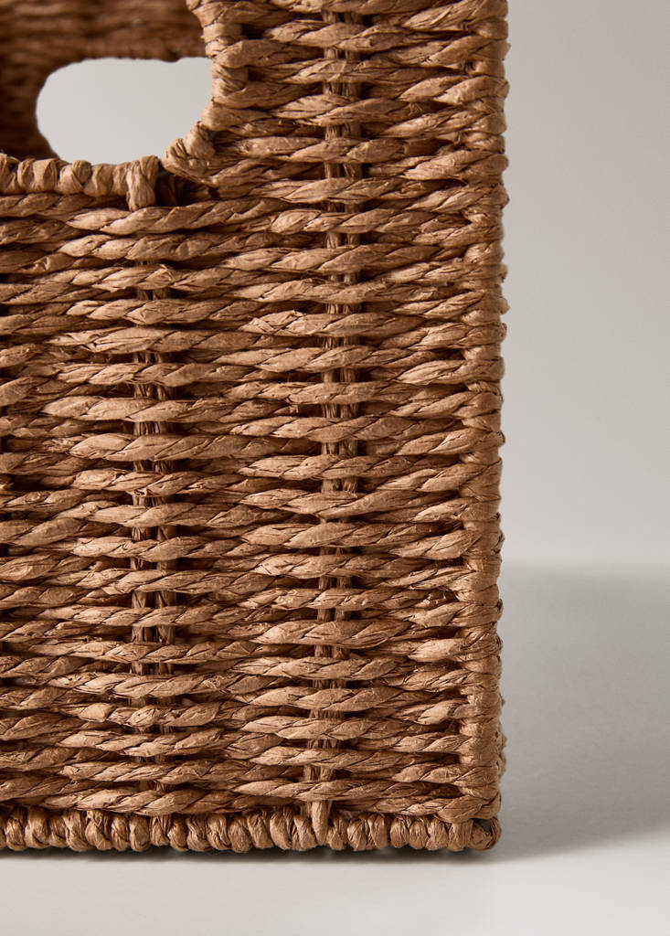 Small paper basket — Ochre