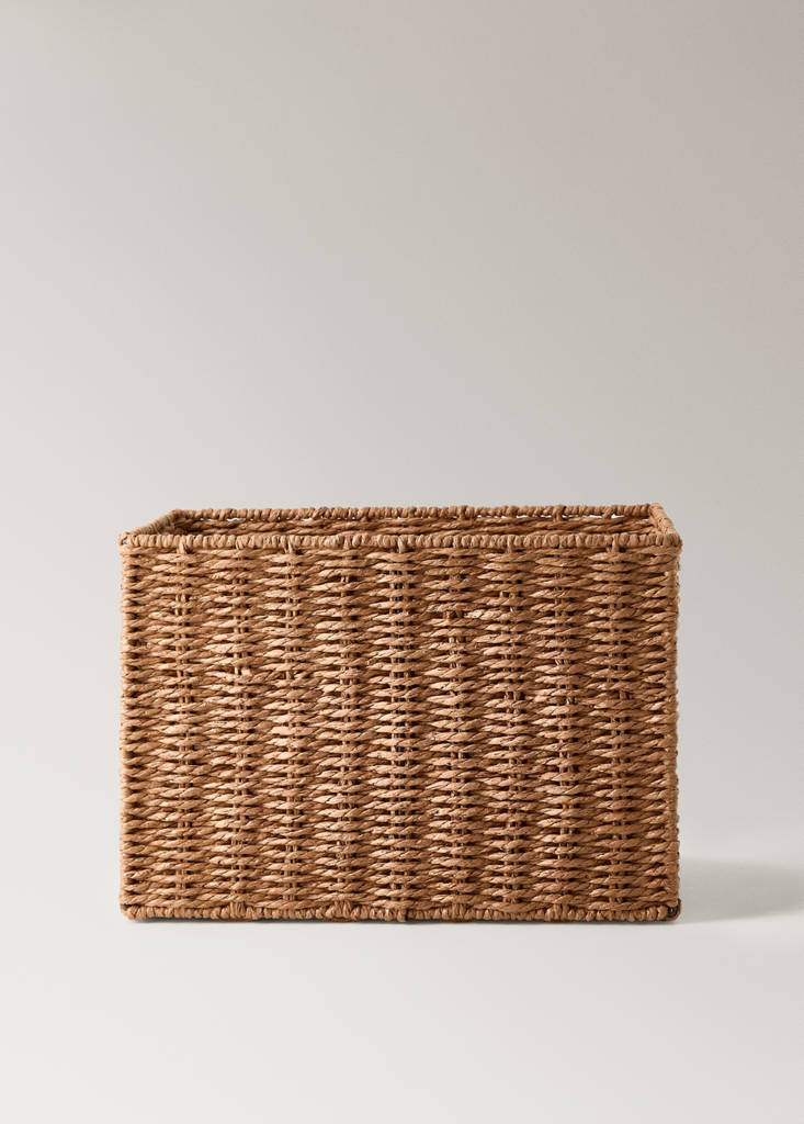 Small paper basket — Ochre