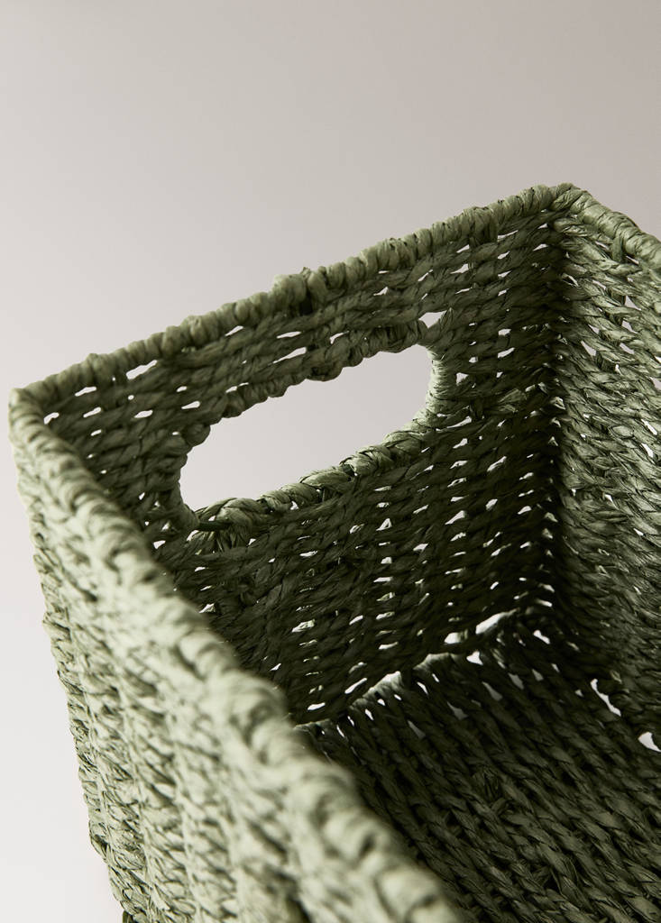 Small paper basket — Olive Green