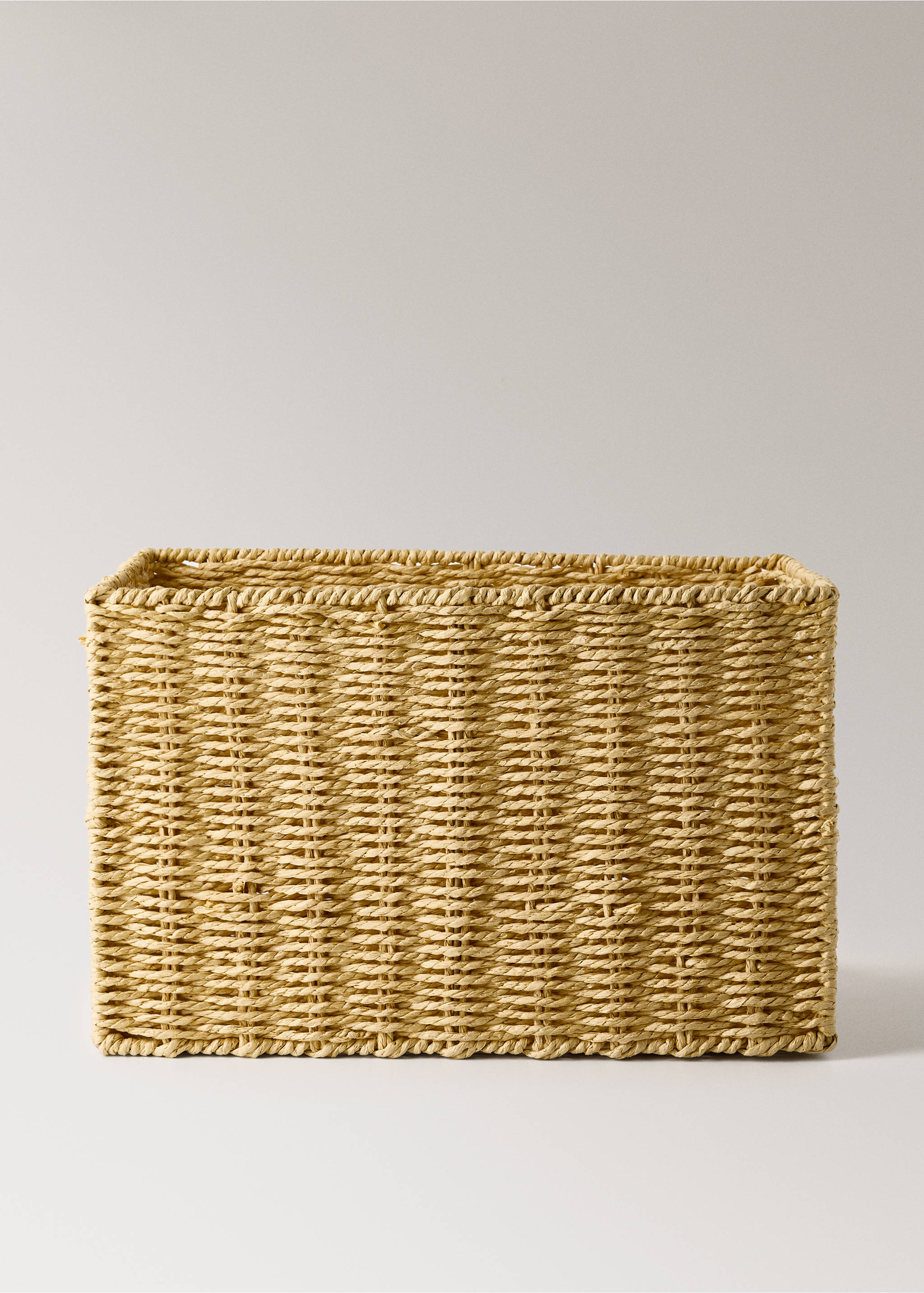 Large coloured paper basket - Article without model, Caramel. Ref: 37104809-00.
