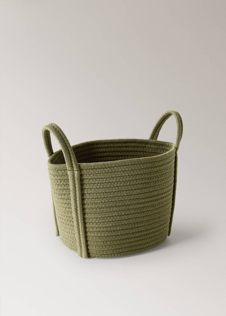Small cotton children's basket — Khaki