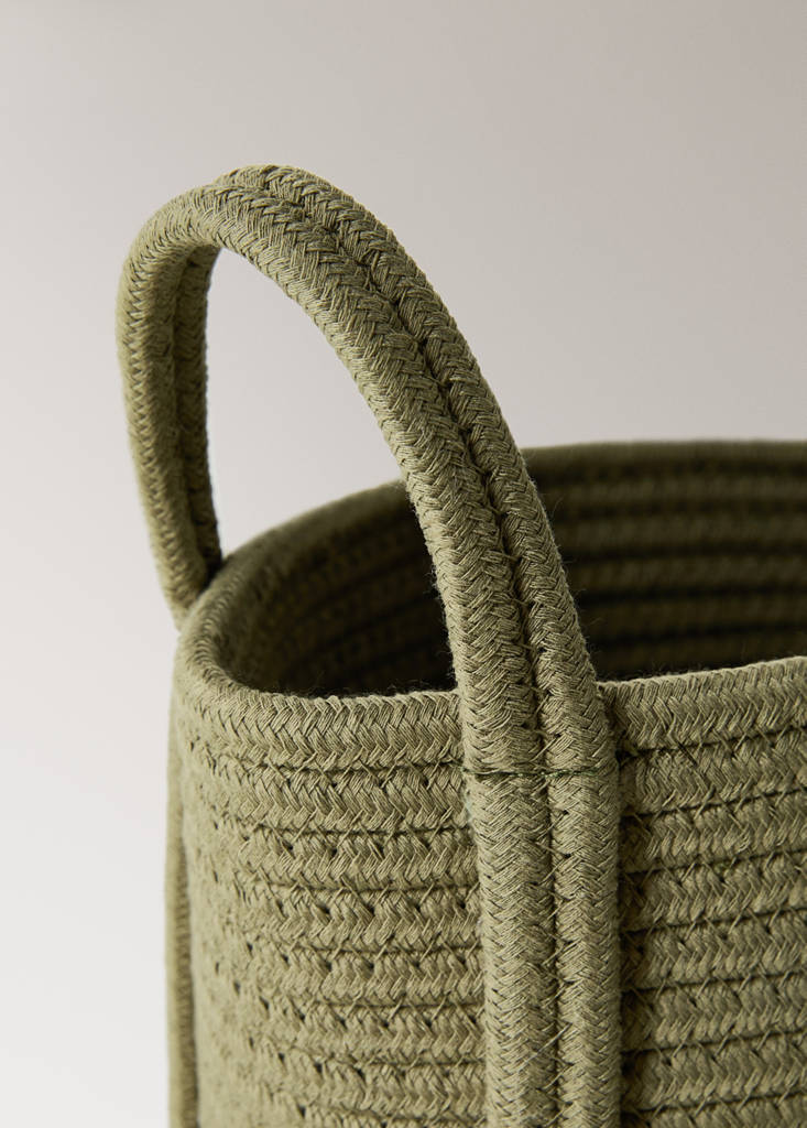 Small cotton children's basket — Khaki