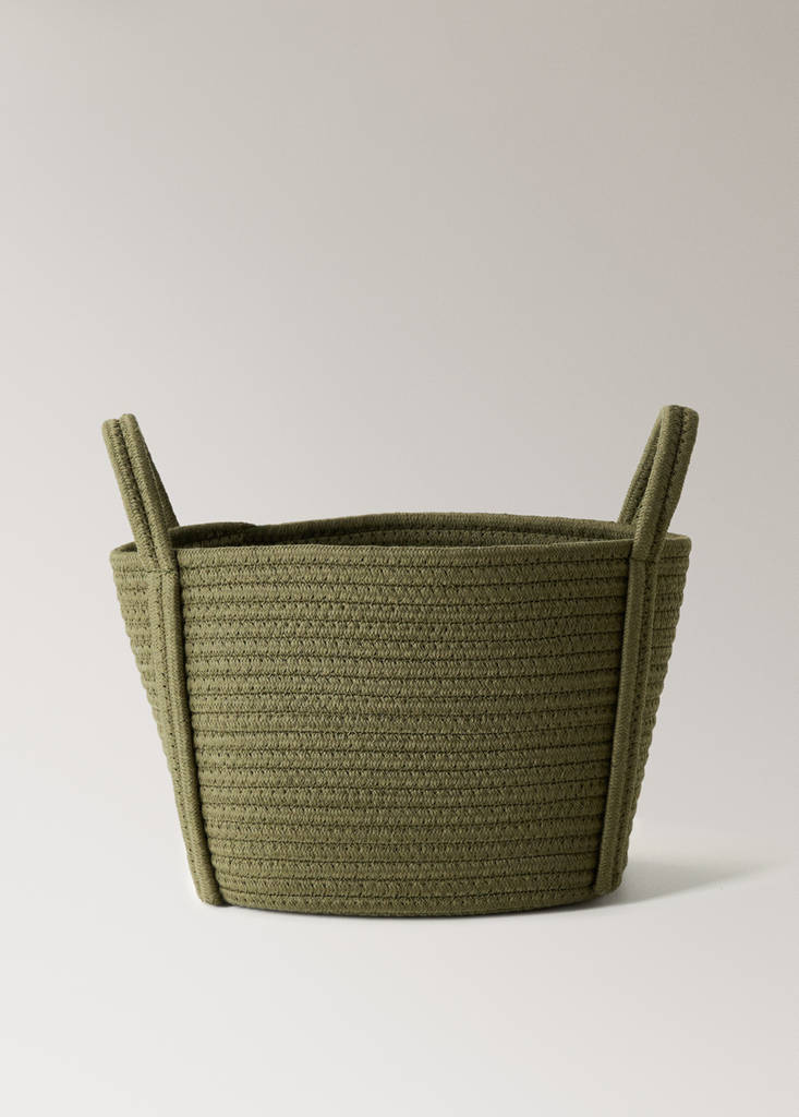 Small cotton children's basket — Khaki