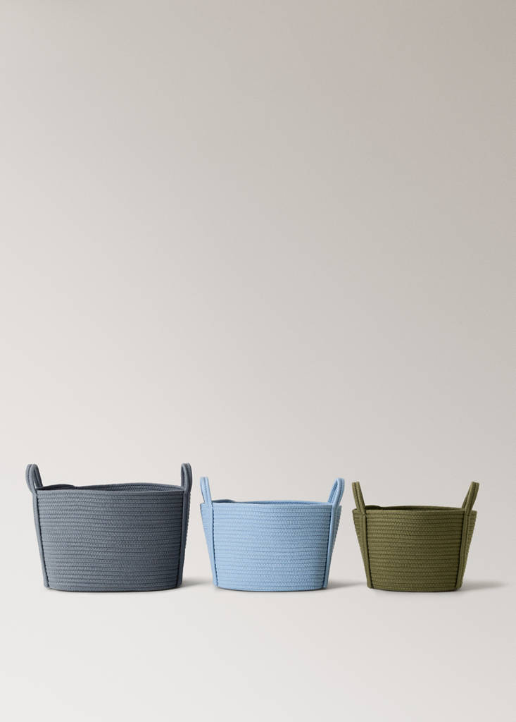 Small cotton children's basket — Sky Blue