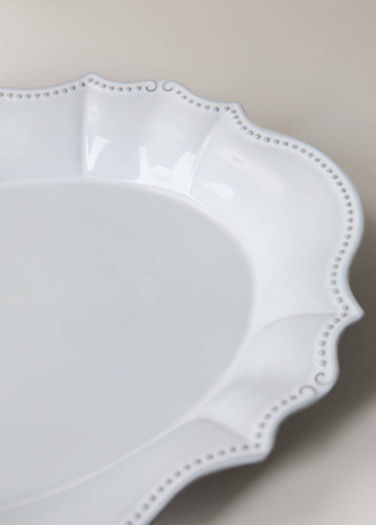 Recycled stoneware tray — Light/Pastel Grey