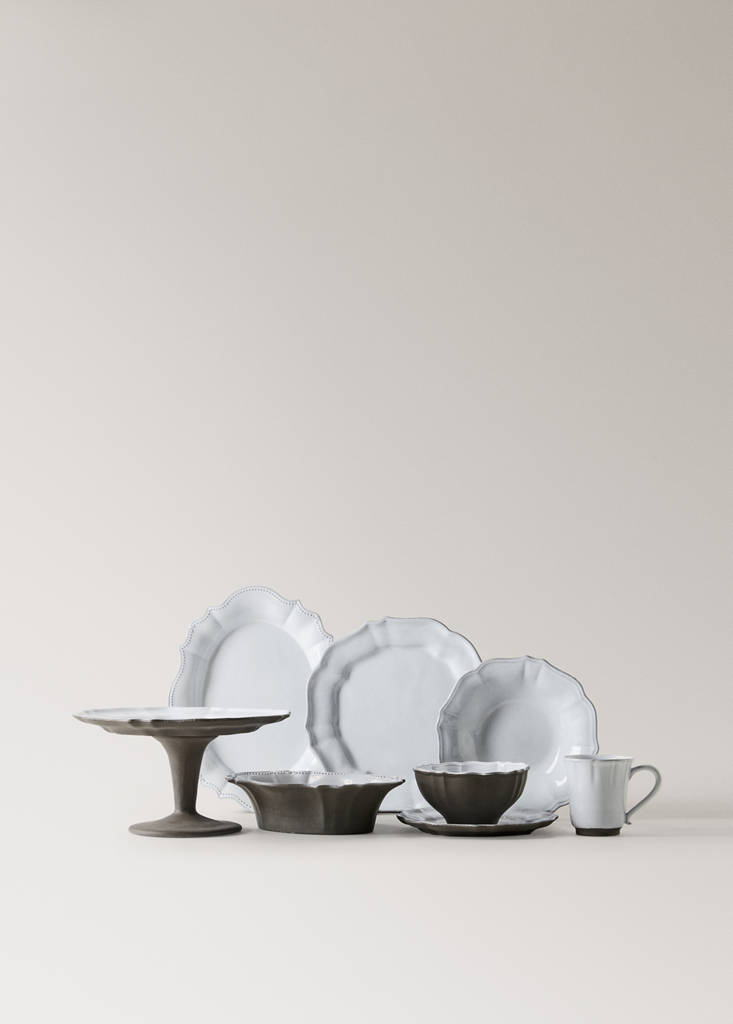 Recycled stoneware tray — Light/Pastel Grey