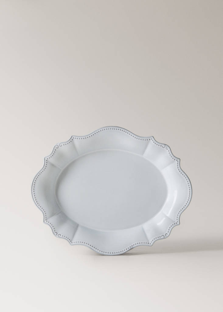 Recycled stoneware tray — Light/Pastel Grey
