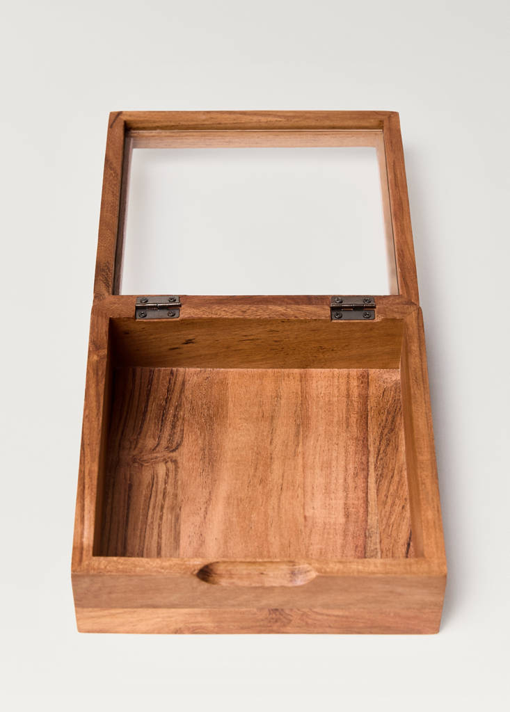 Medium wooden jewelry box — Brown