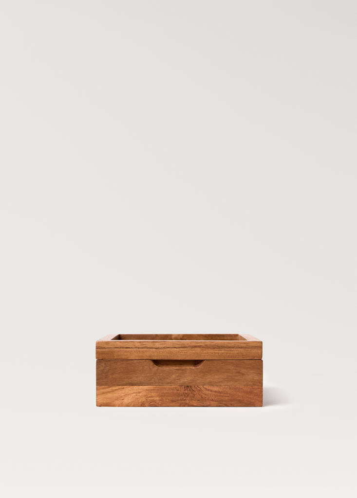 Medium wooden jewelry box — Brown