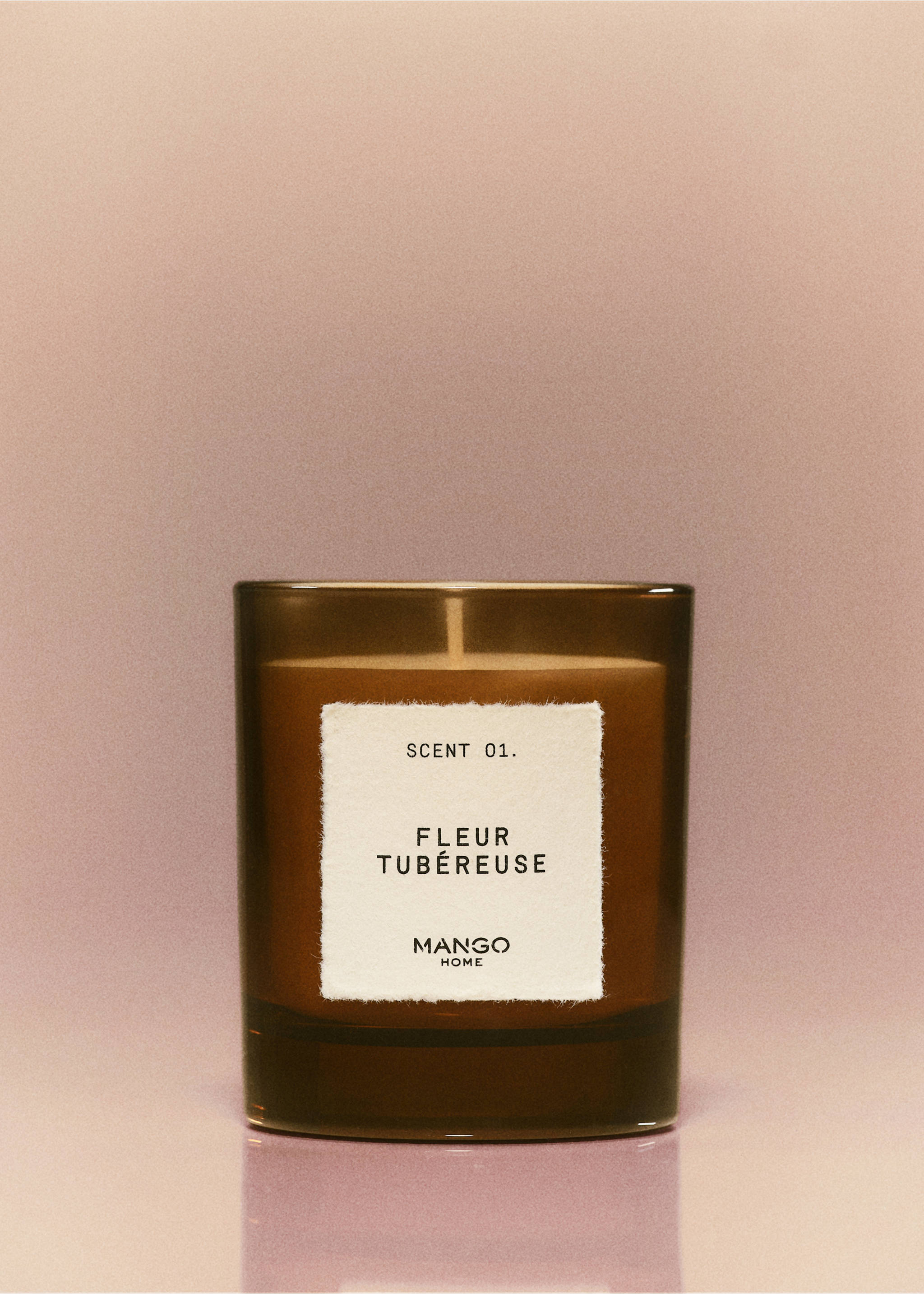 FLEUR TUBÉREUSE scented candle 200 g - General plane, Brown. Ref: 37113359-00.