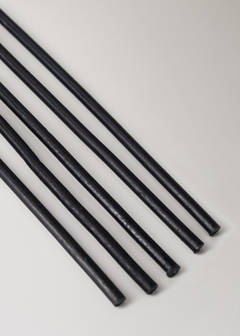Set of 20 decorative elongated candles with base detail — Black 3