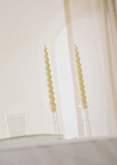 Tall decorative candles with spiral design — Off White 5