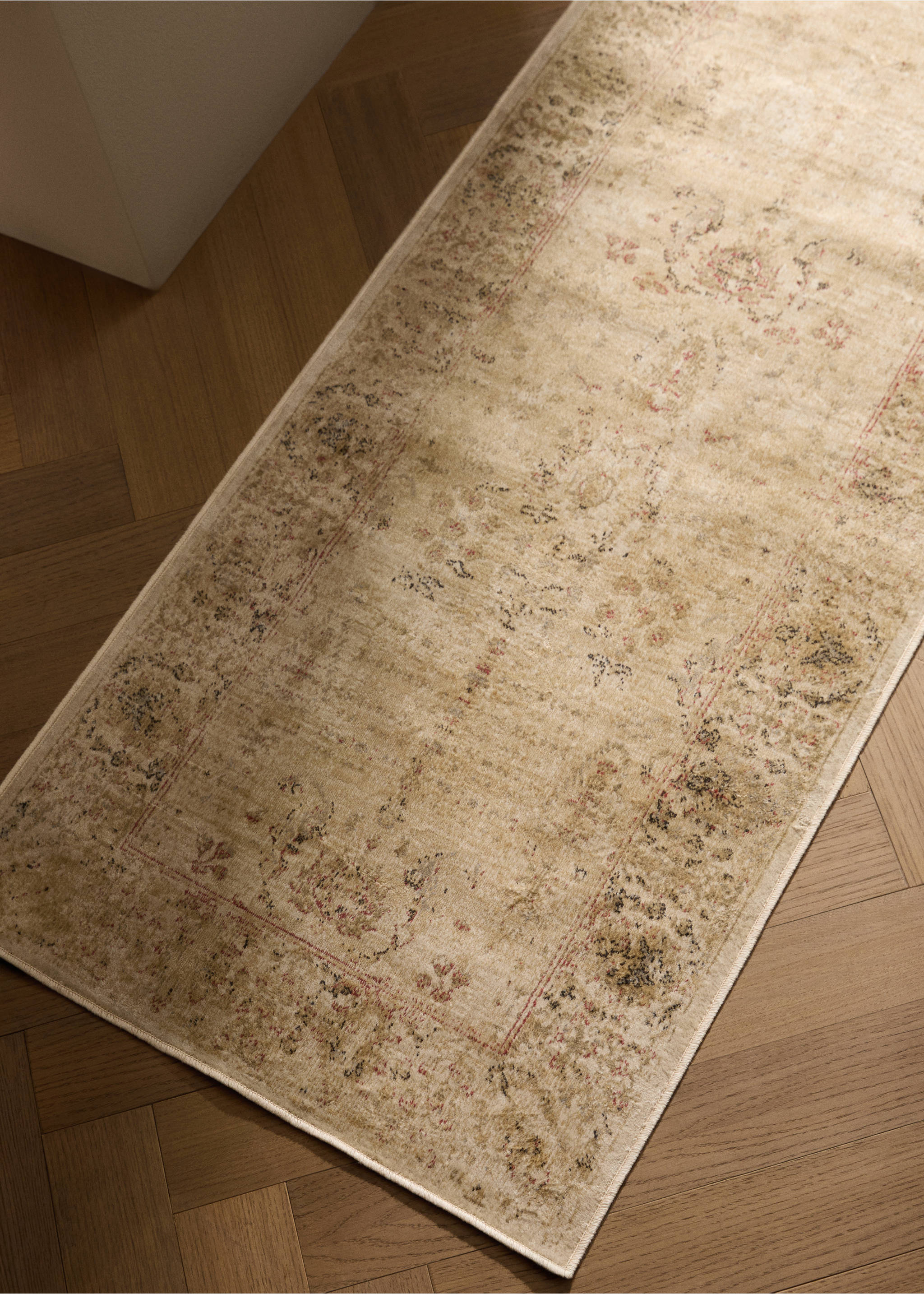 Small vintage-effect rug - General plane, Ecru. Ref: 37127818-00.