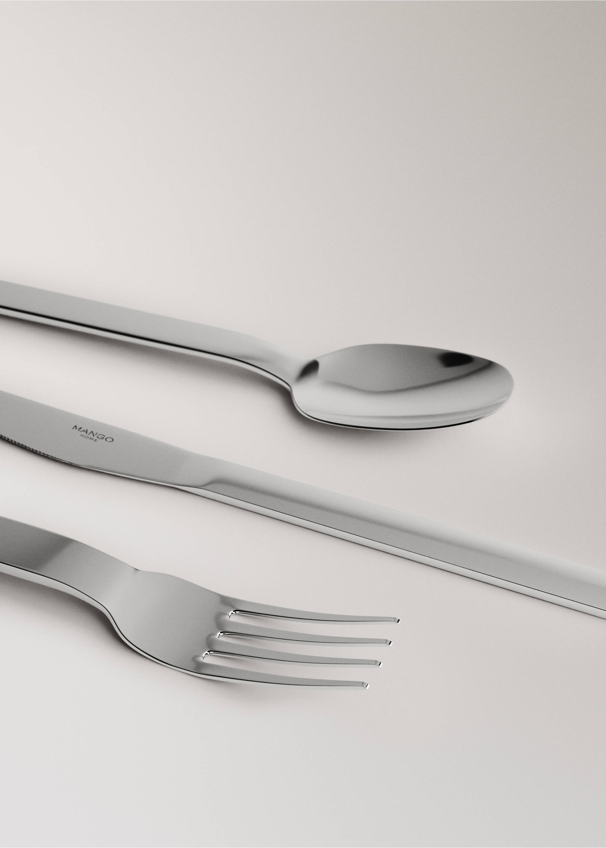 3-piece cutlery set in stainless steel - Details of the article 3, Grey. Ref: 37132038-00.