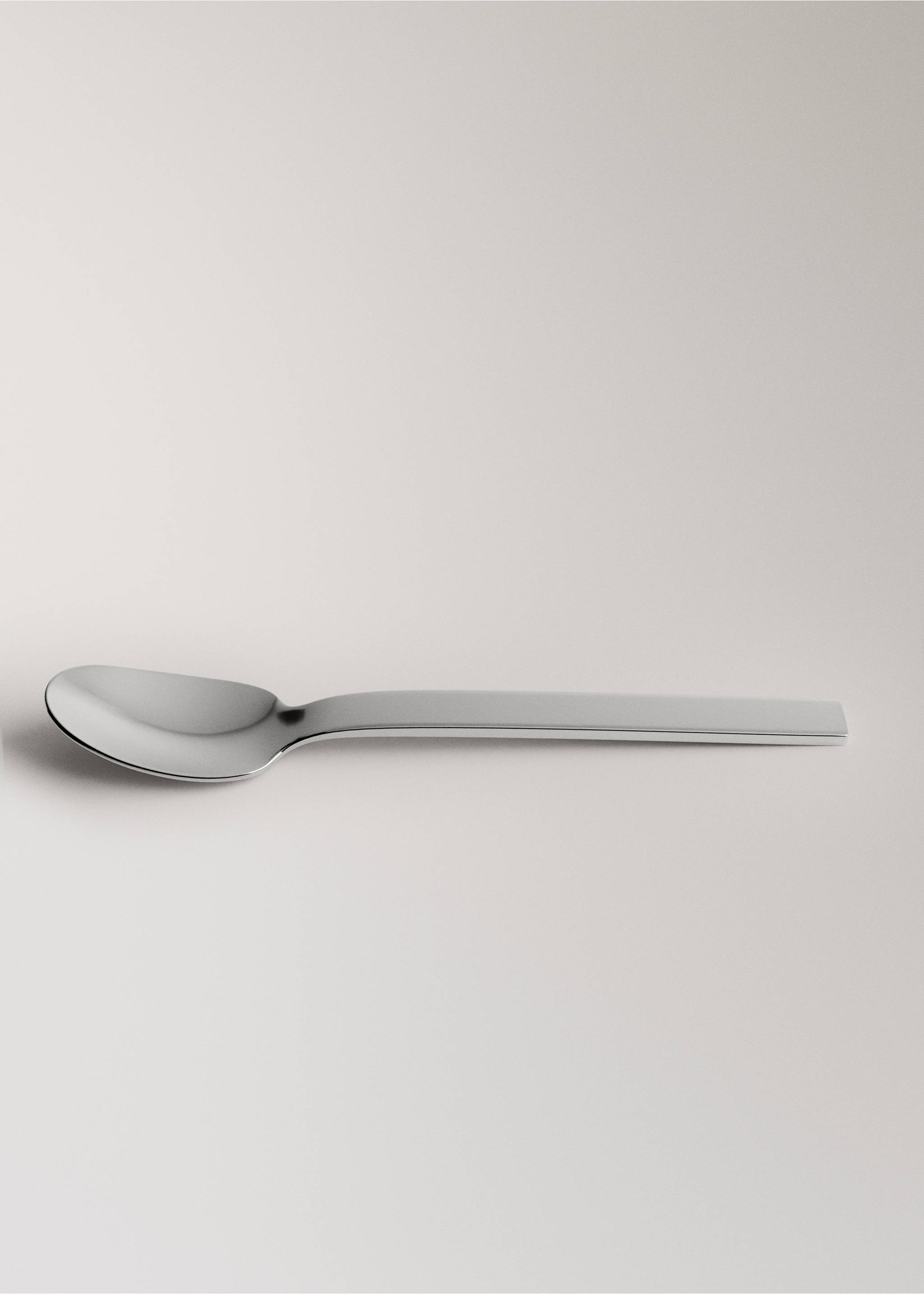 Set of 4 stainless steel dessert spoons - Details of the article 1, Grey. Ref: 37132039-00.