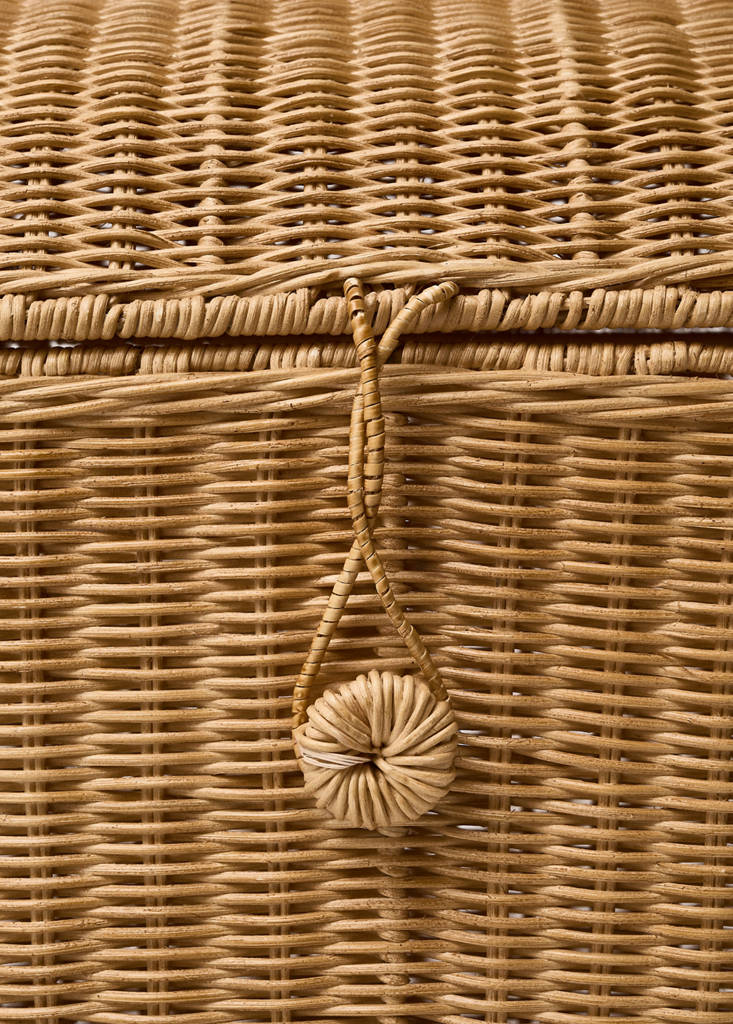 Medium rattan basket trunk — Brown
