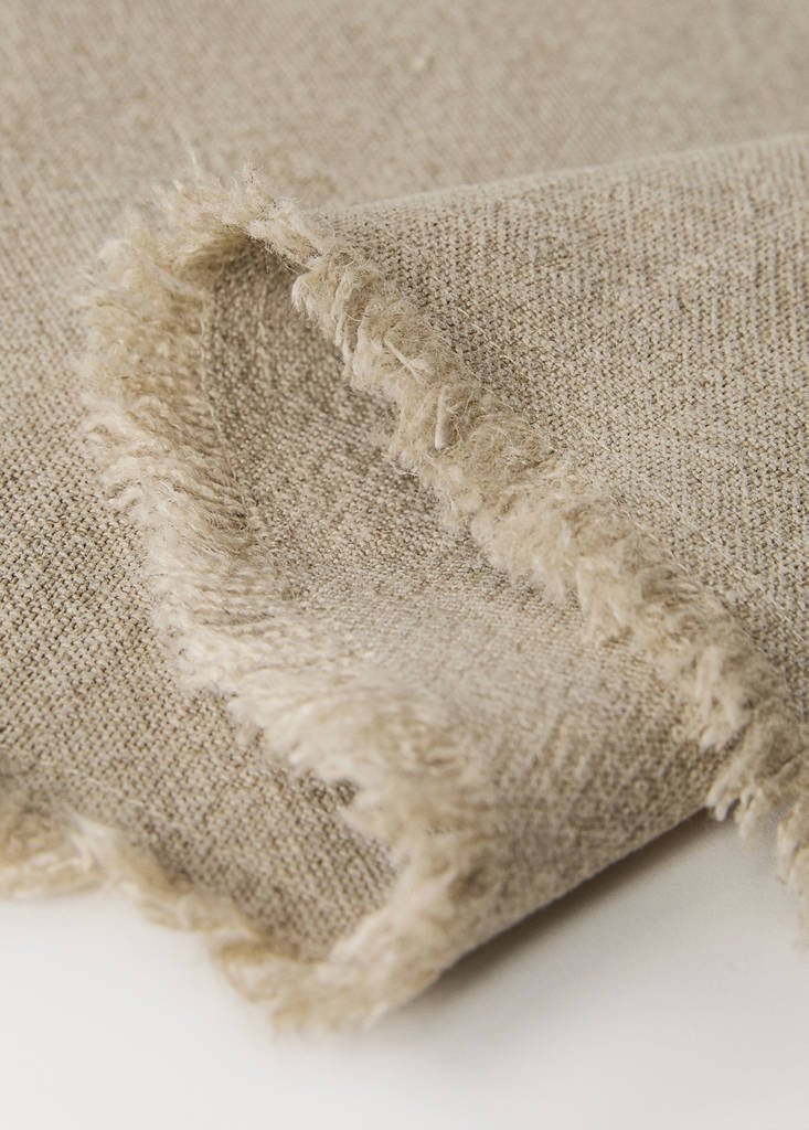 Linen placemat with tassels — Light/Pastel Brown