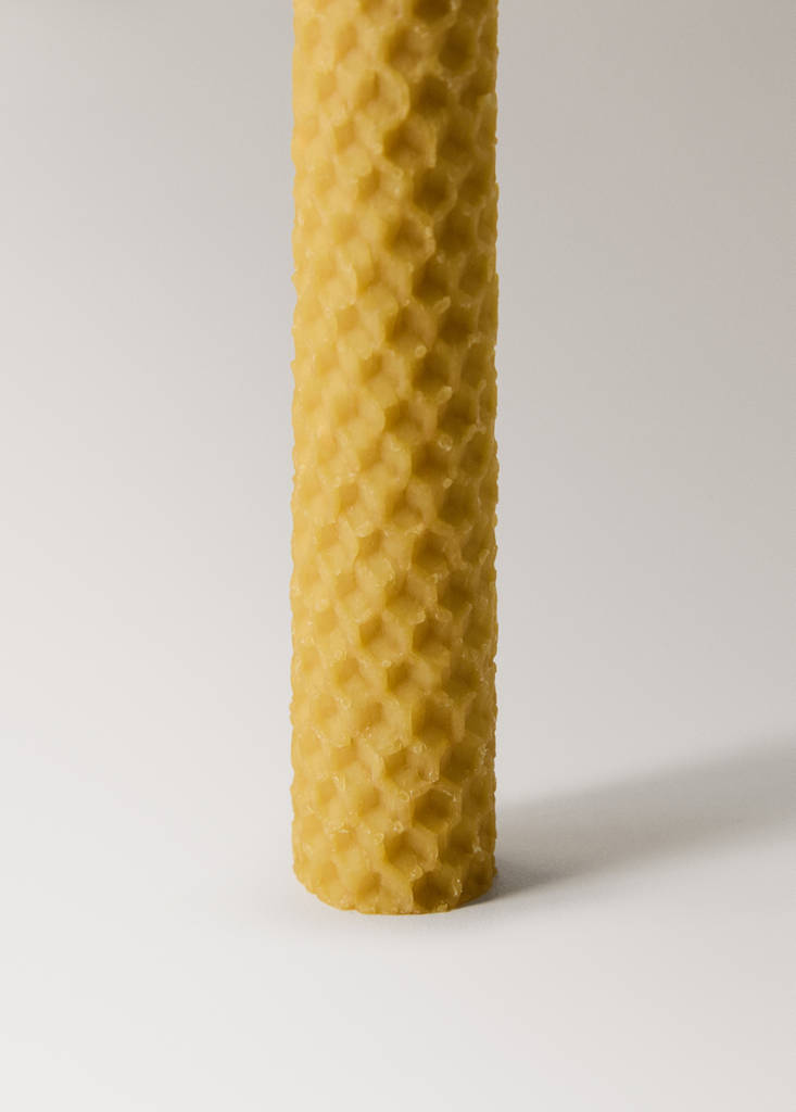 Long decorative beeswax candles — Ochre