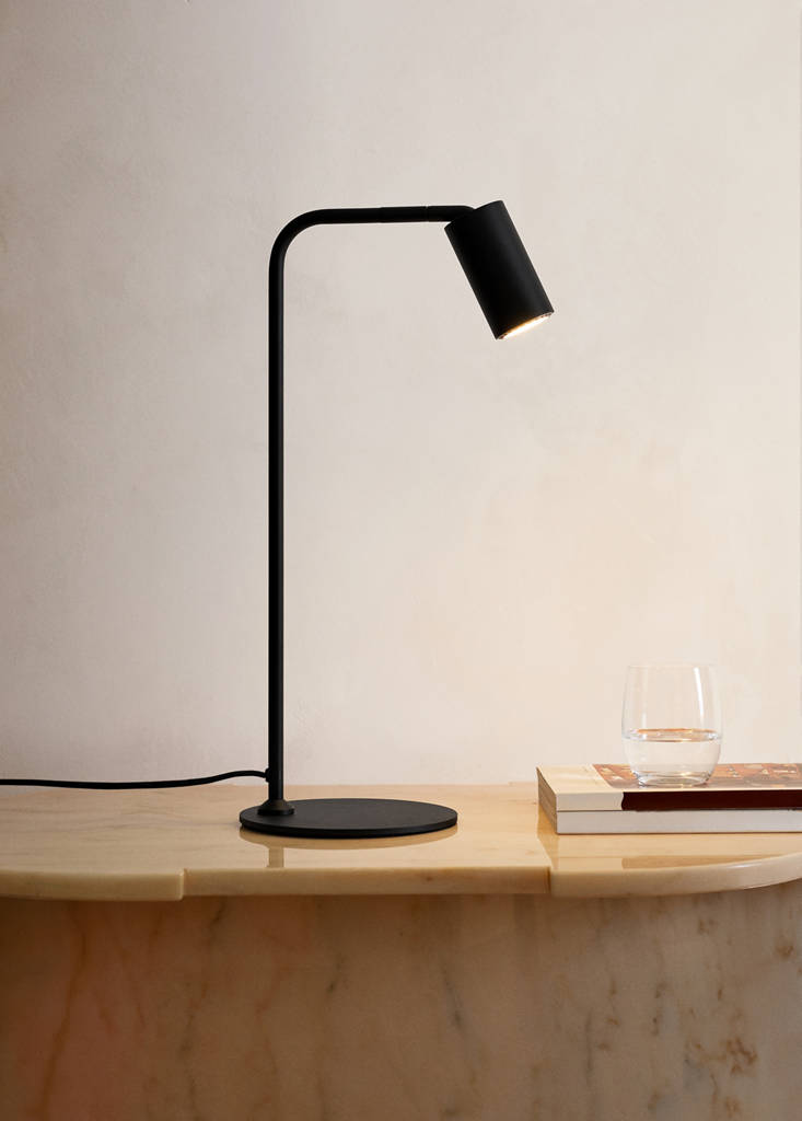 Metal table lamp with spotlight — Black