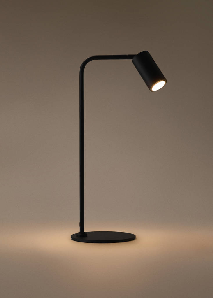 Metal table lamp with spotlight — Black