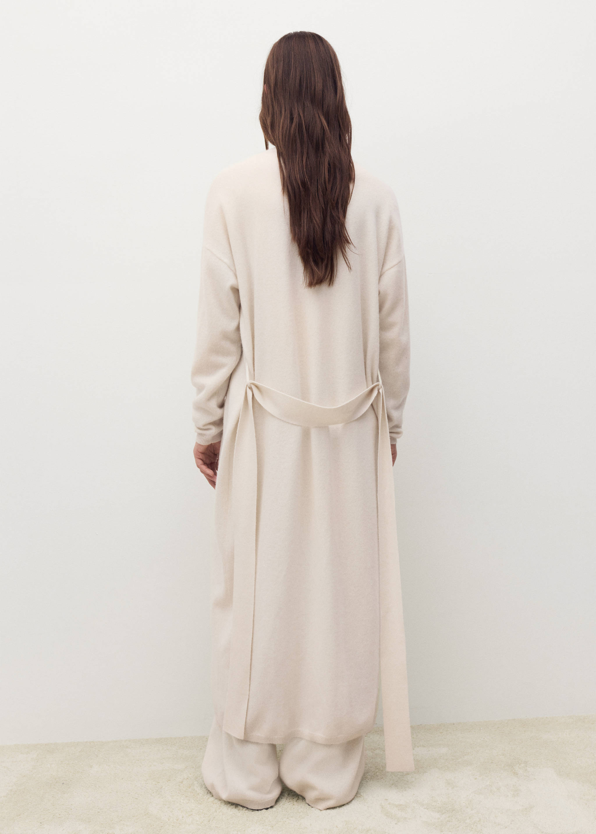 Cárdigan 100% cashmere diseño largo - Reverso del artículo