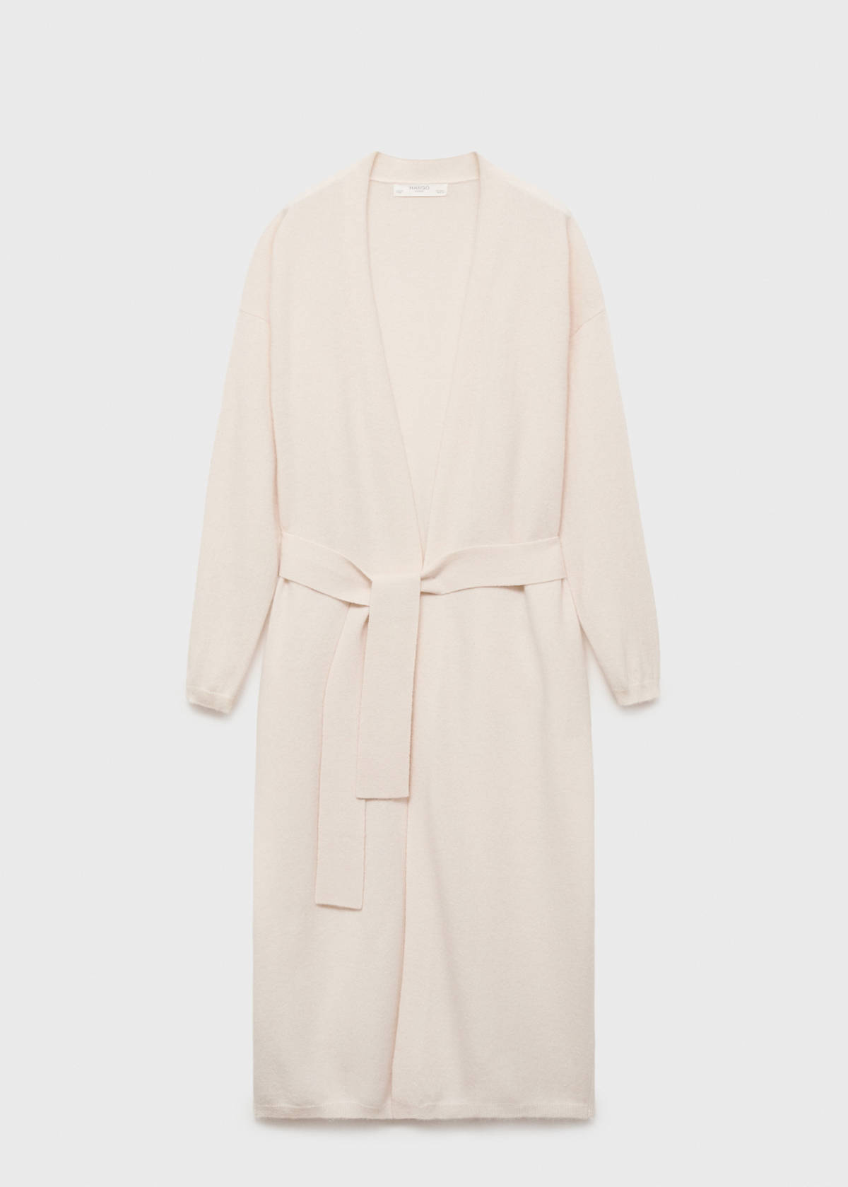 100% cashmere long cardigan with design — Off White