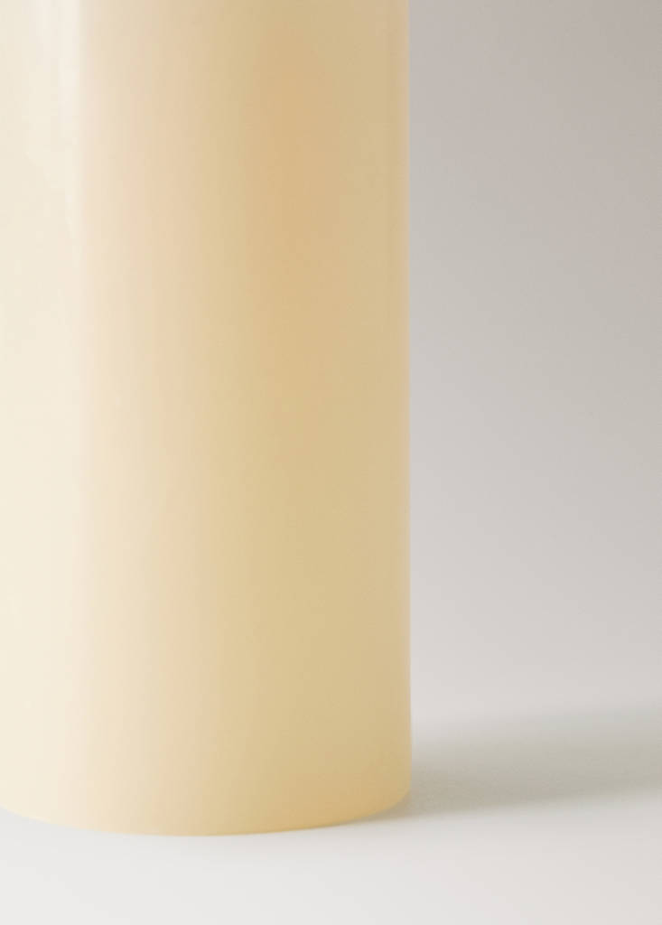 Medium cylindrical decorative candle — Off White