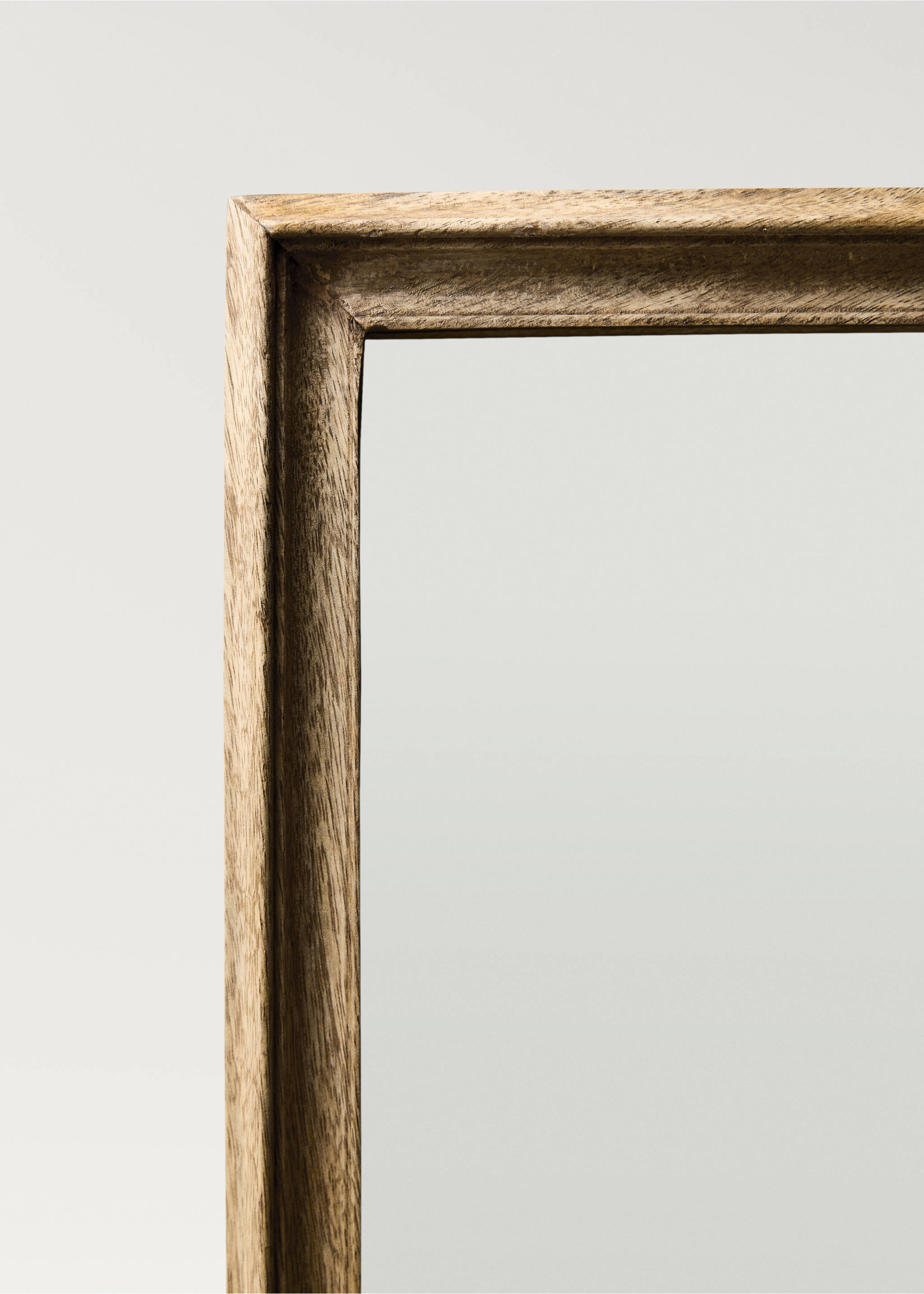 Large rectangular wooden wall mirror - Details of the article 3, Brown. Ref: 37143800-00.