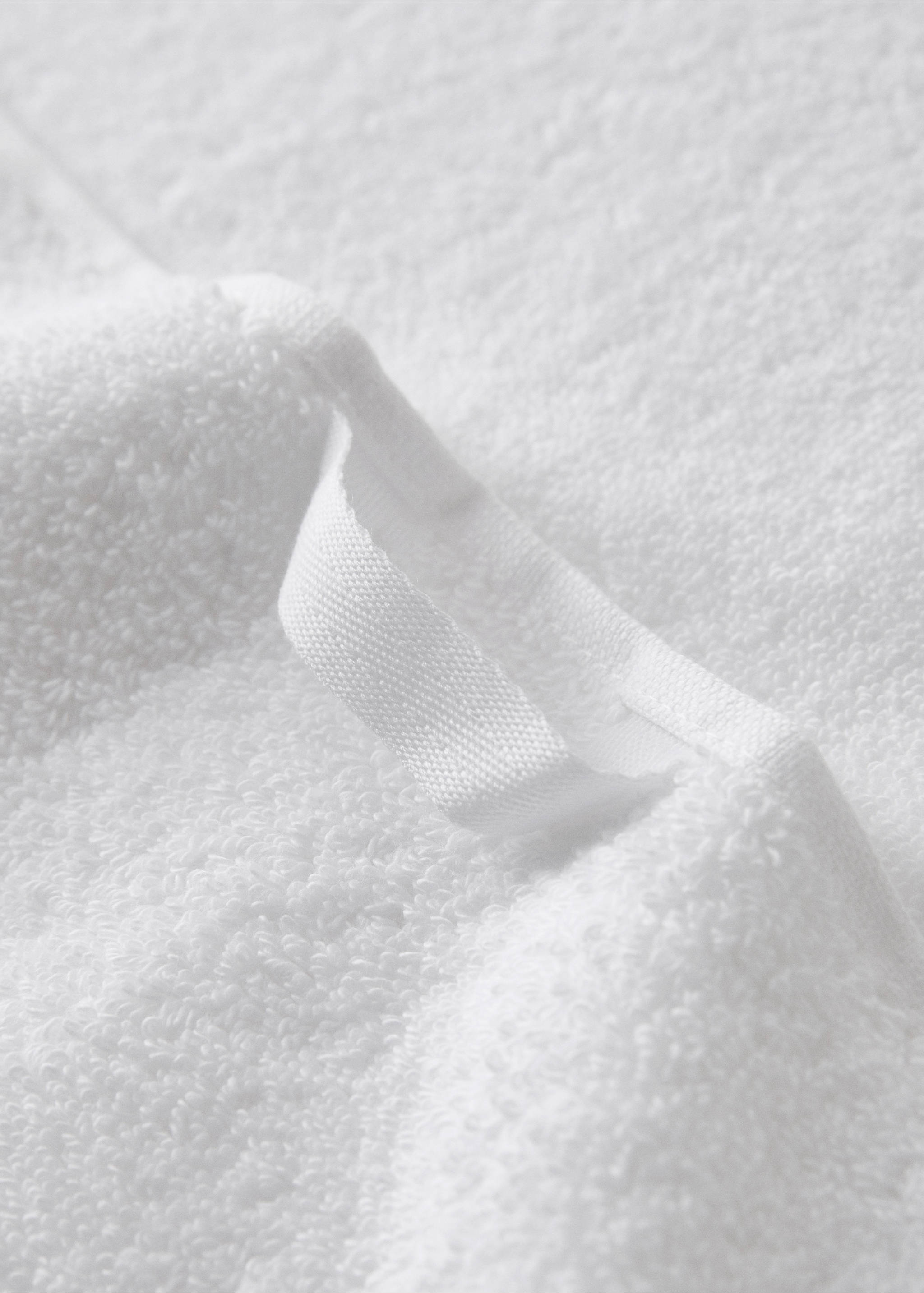 100% cotton face towel - Details of the article 3, White. Ref: 37144803-00.