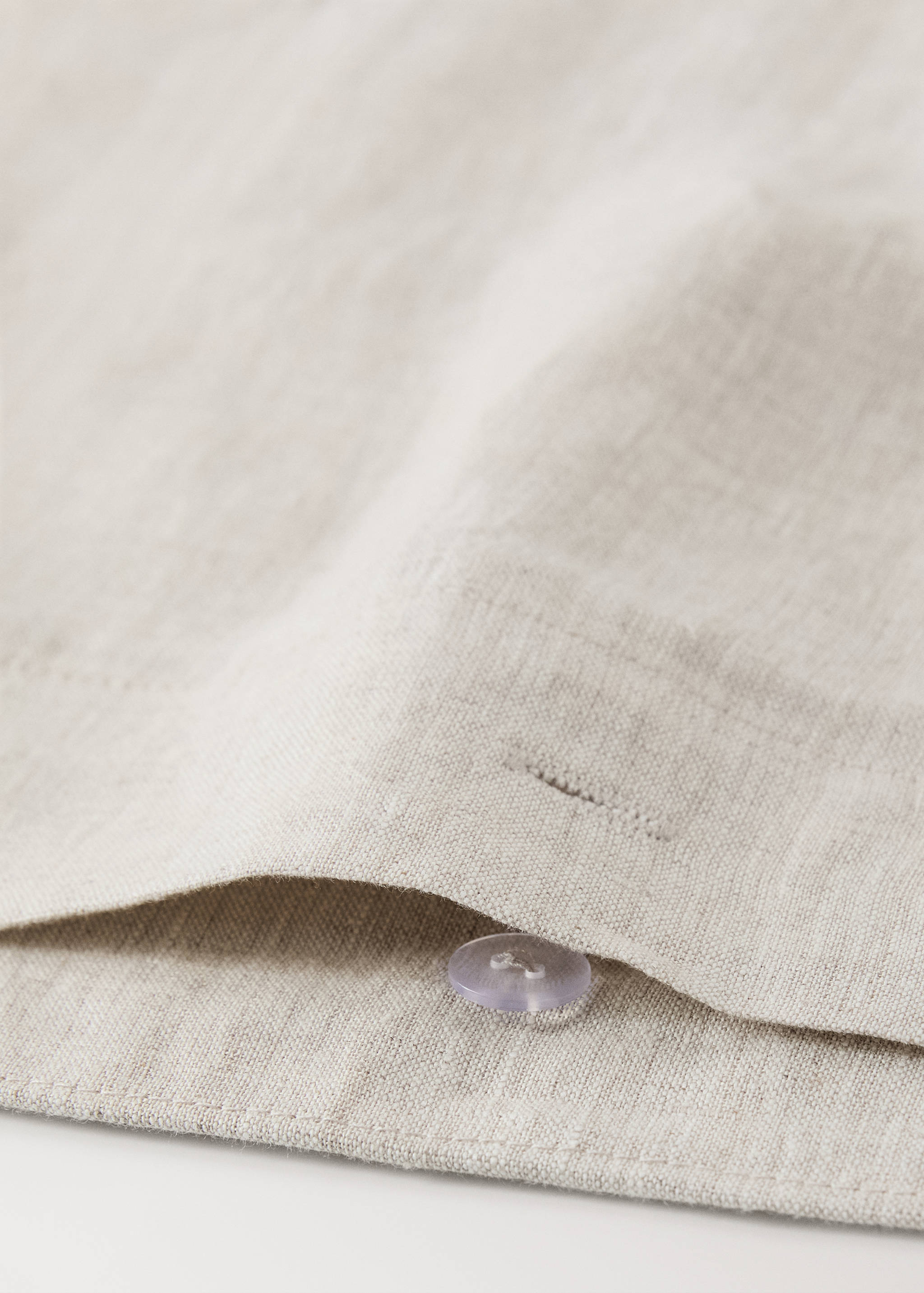 Washed linen duvet cover for cot - Details of the article 1