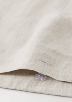 Washed linen duvet cover for cot — Beige 2