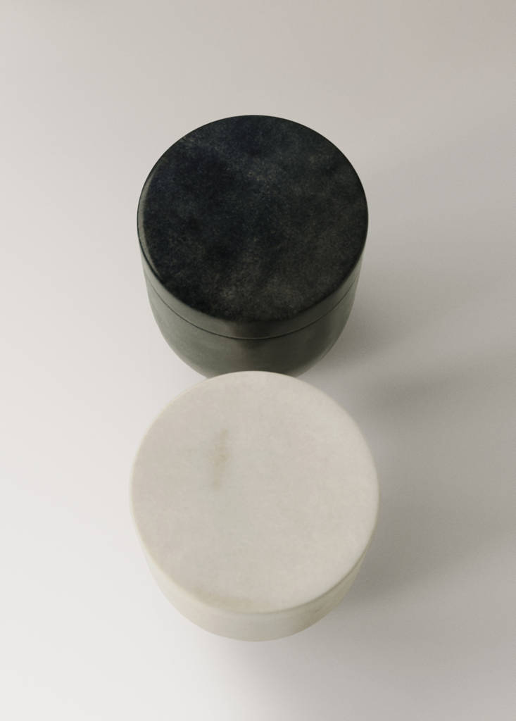 Marble salt and pepper mills — Light/Pastel Grey