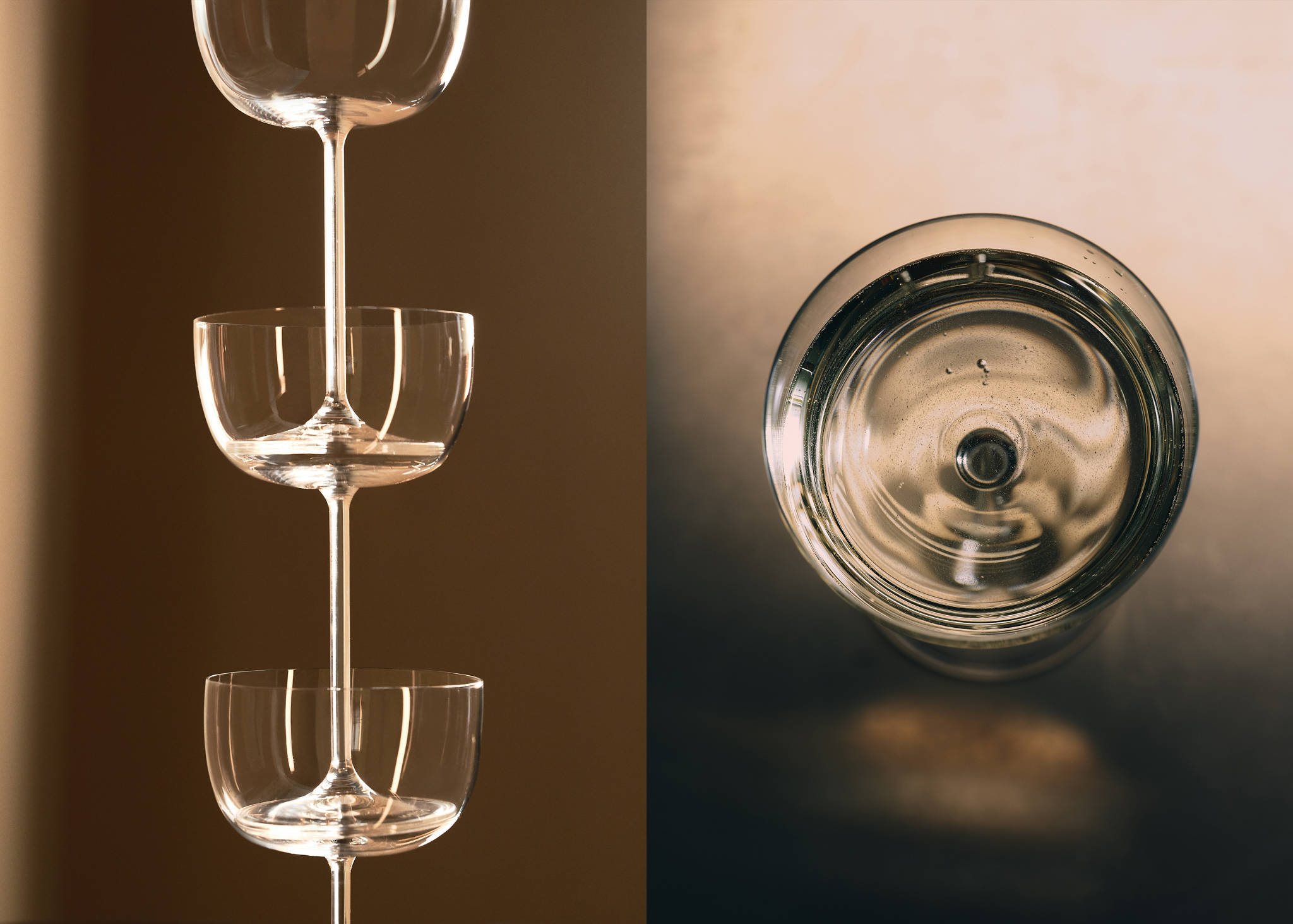 Crystalline wine glass - Panoramic plane