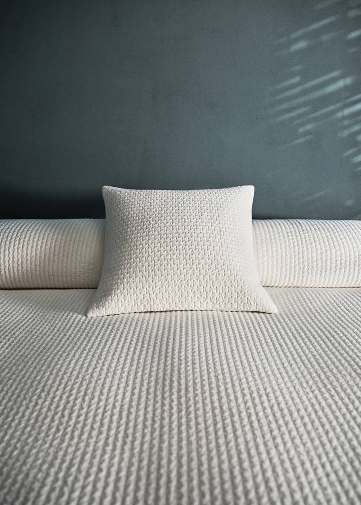 Satin cushion cover — Ecru