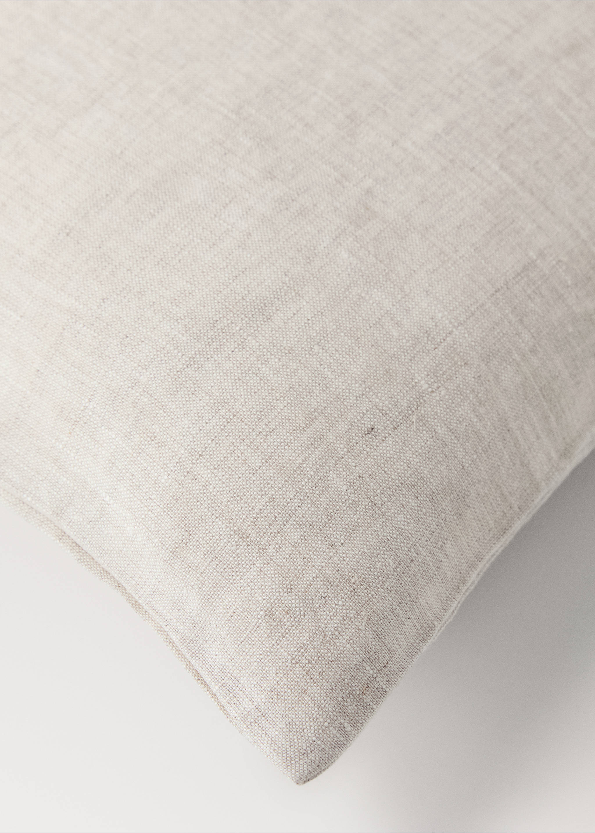 Washed linen children's duvet cover for 90 cm bed - Details of the article 3, Beige. Ref: 37155180-00.