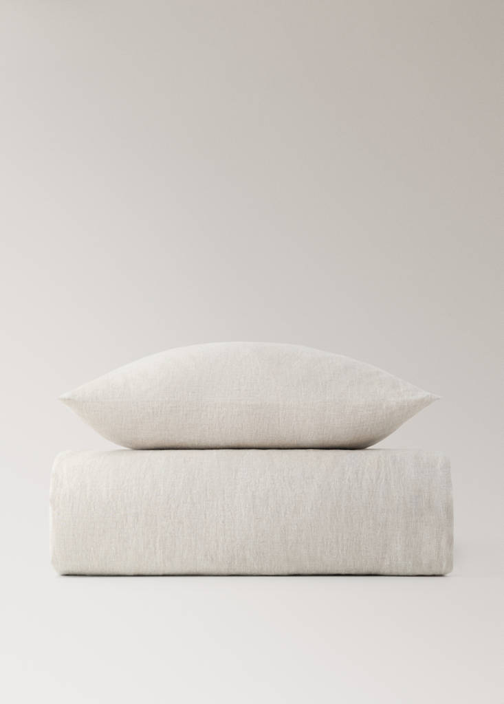 Washed linen children's duvet cover for 90 cm bed — Beige