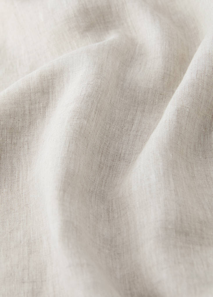 Washed linen children's fitted sheet for 90 cm bed — Beige