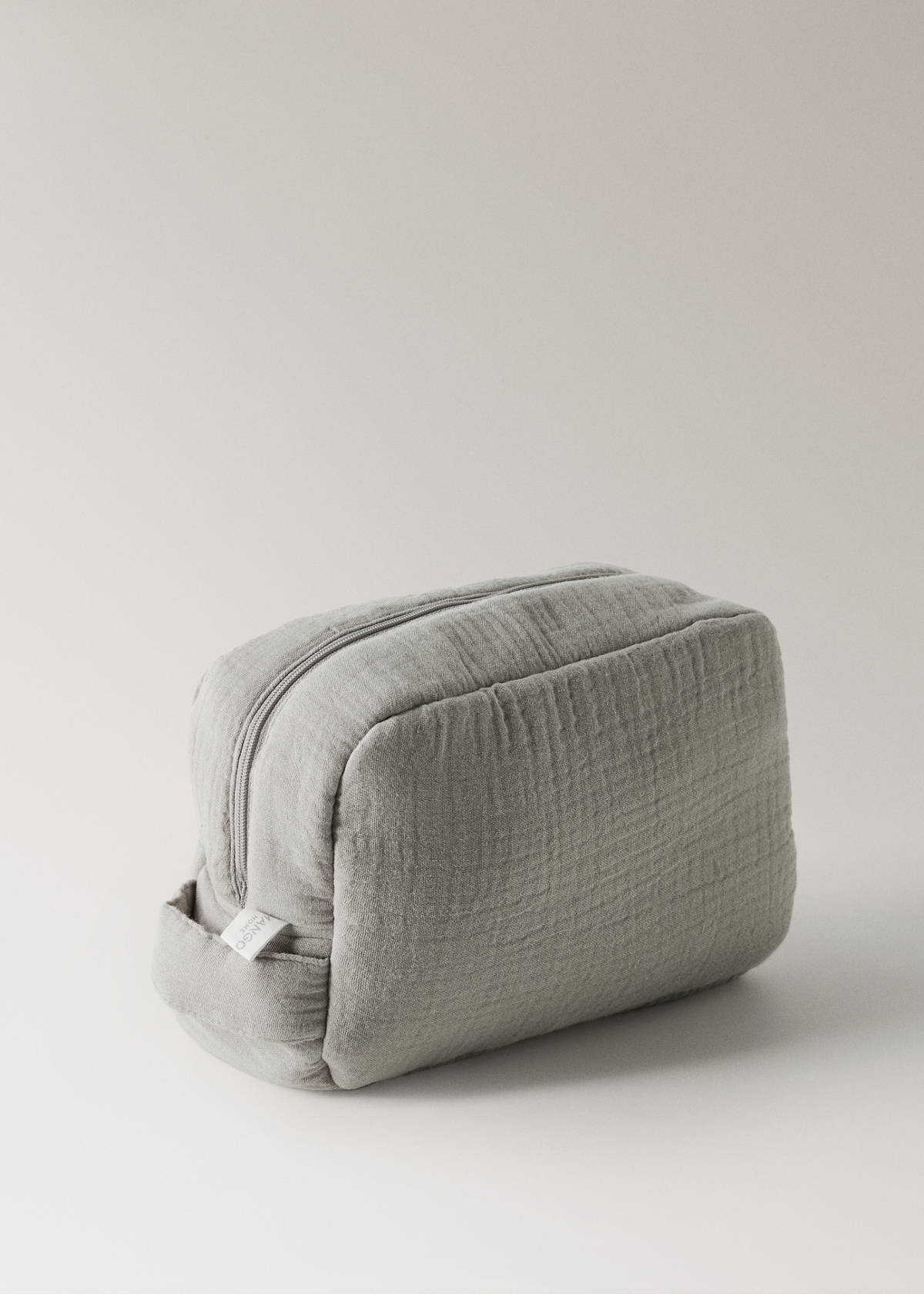 Children’s cotton gauze toiletry bag — Medium Brown