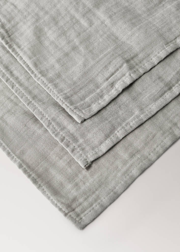Plain cotton baby swaddle — Medium Brown