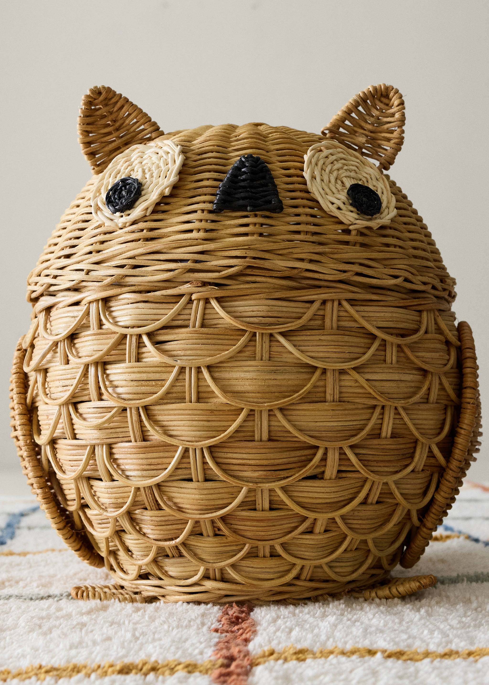 Rattan owl children’s basket - General plane
