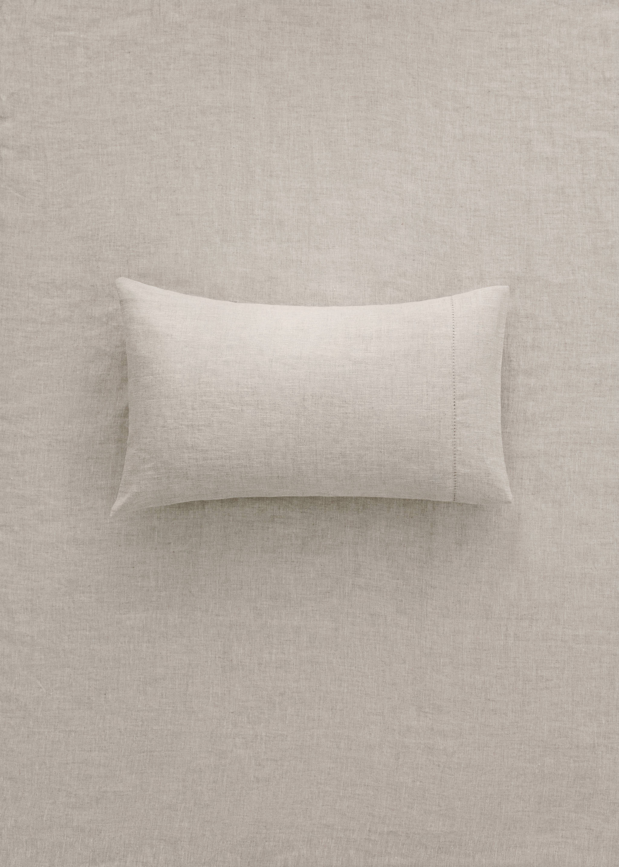 Washed linen pillowcase with hemstitch 30x50 cm - General plane