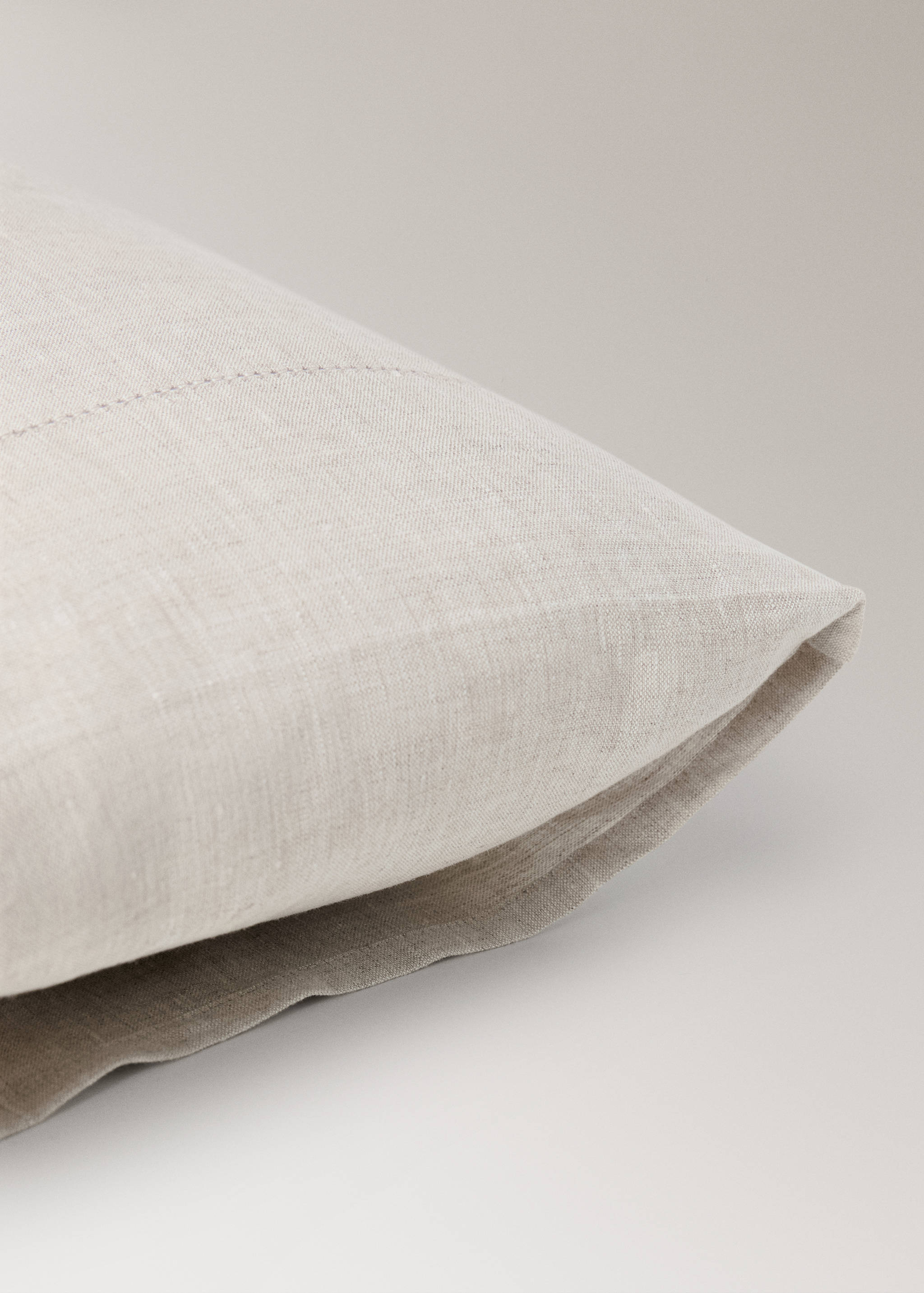 Washed linen pillowcase with hemstitch 30x50 cm - Details of the article 1