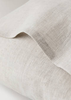 Washed linen pillowcase with hemstitch 30x50 cm — Beige 3