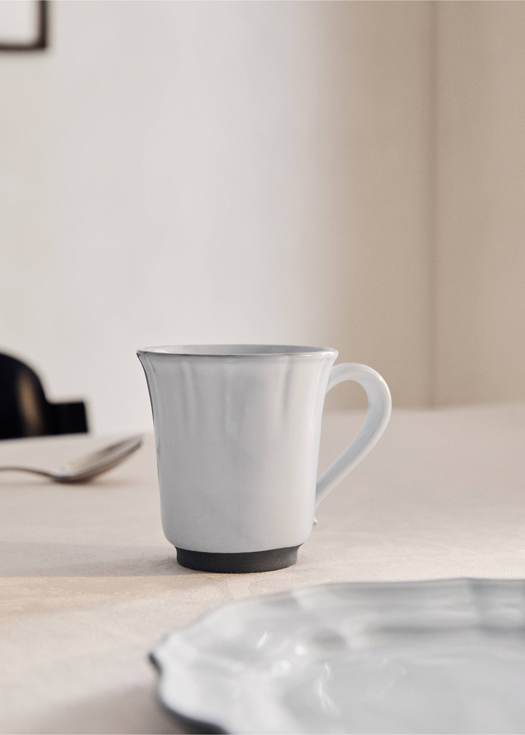 Recycled stoneware coffee cup - General plane, Light/Pastel Grey. Ref: 37172034-00.