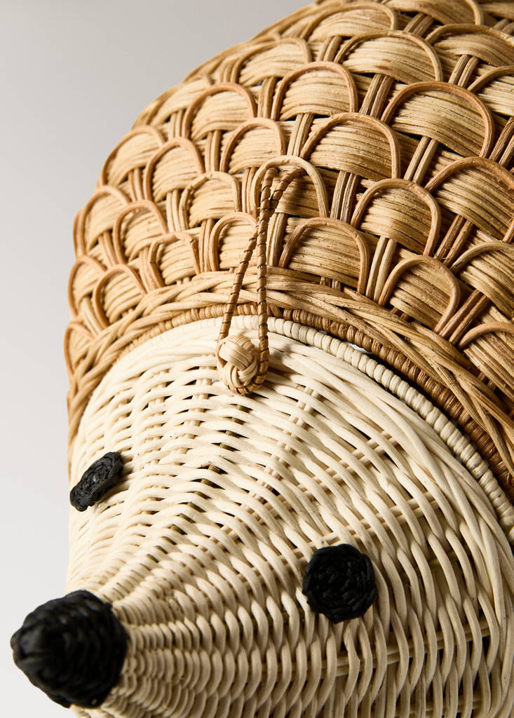 Rattan hedgehog children’s basket — Brown