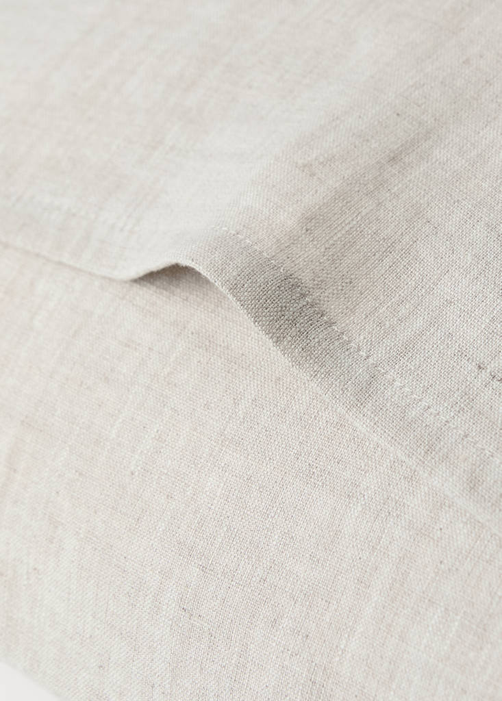 Washed linen pillowcase with hemstitch 50x75 cm — Beige